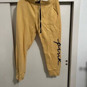 PINK brand Yellow Sweatpants with Black Drawstring